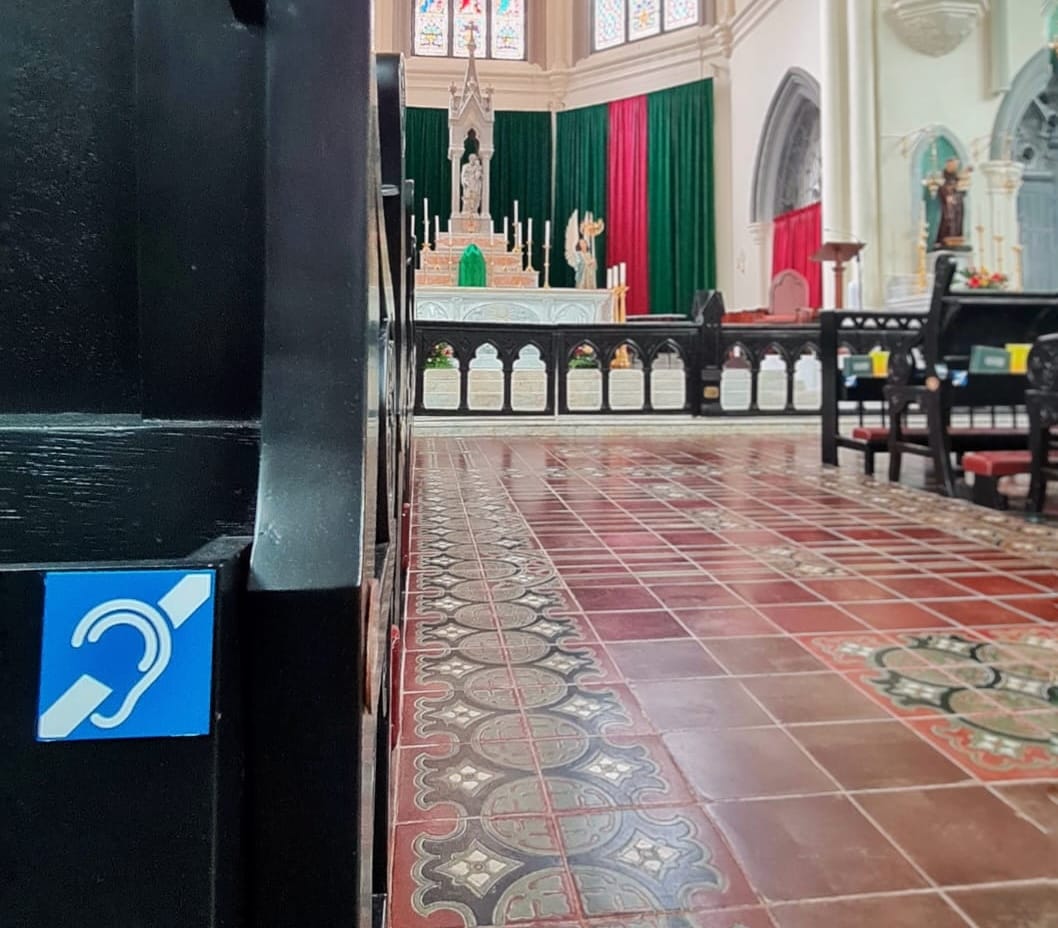St Joseph's Church Blue Ear Sign
